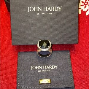 John Hardy Onyx and Diamond Ring